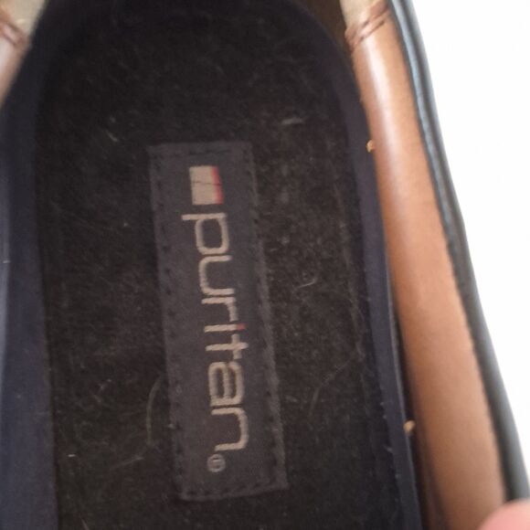 Mens Puritan Leather & Man made Size 10½ Dress Shoes Black main image 5